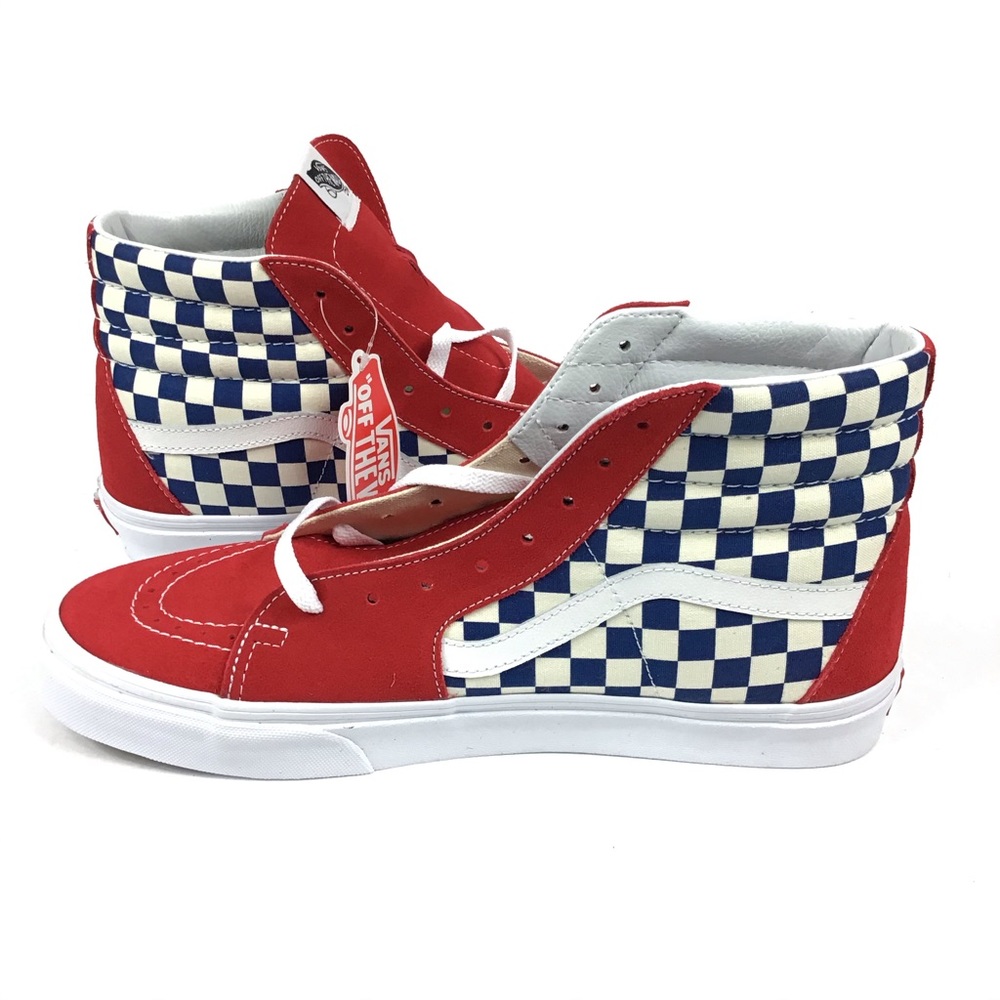 Vans SK8-Hi (BMX Checkerboard) True Blue/Red 11.5